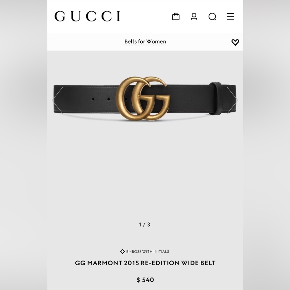 Gucci belt GG
